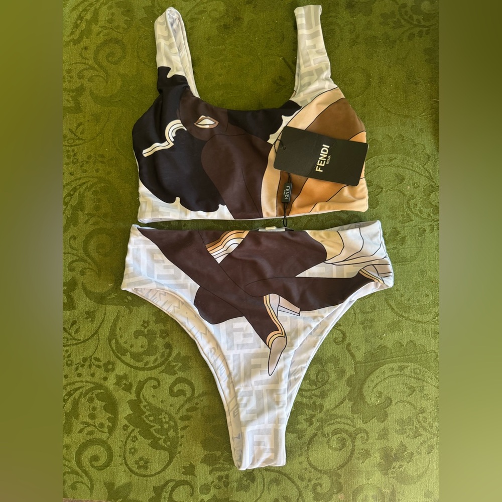 Fendi Multicolor Graphic Bikini Set
